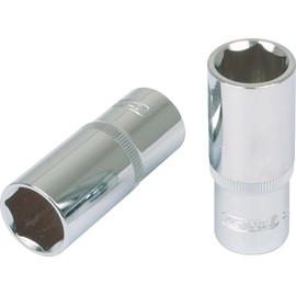 KS Tools CHROMEplus Hexagonal Socket, Deep, 12 mm, on Hang Tag 3/8 Inch Chrome Plus Hexagonal Socket, Deep, 12 mm, on Hanging Label, Stainless Steel, Colourless, One Size