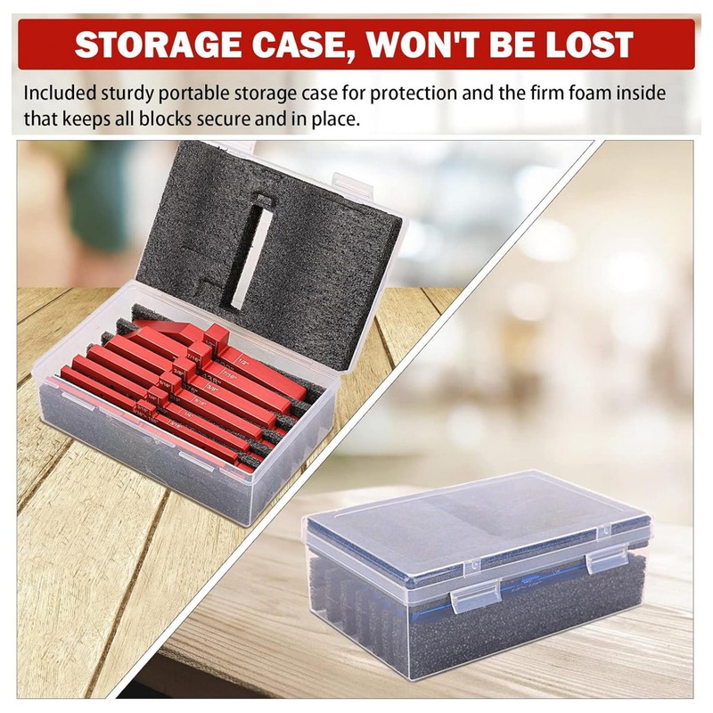 7Pcs Setup Blocks Height Gauge Set Adjustable Woodworking Carpenter Measuring