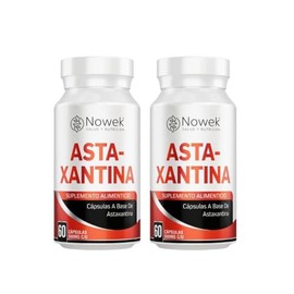 Nowek | Astaxantina 500 mg | 60, 120, 180 Cápsulas por Tarro | Suplemento Alimenticio en Cápsulas con Carotenoide de Origen Marino | Fórmula Natural
