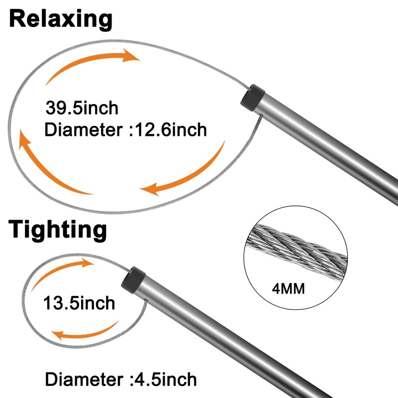 60"-92" Dog Catcher Pole, Dayimado Animal Catch Pole for Dogs,