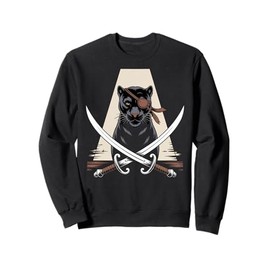 Kids Black Panther Pirate Skull Crossbones Black Panther Sweatshirt