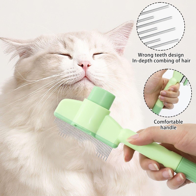 COACOM 2 Pieces Pet Comb, Multifunctional Comb, Pet Cleaning Tools,