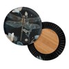 Wanyint Dragonfly Print Bar Stool Seat Covers Stretch Round 12"-14"