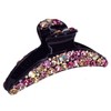 Hair Claw Large Slim Line With Big Stones Purple