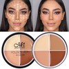 4 Colors Makeup Concealer Palette Waterproof Moisturizing Face Contour Bronzer