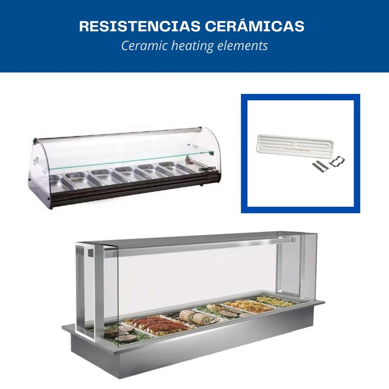 SPEEM Ceramic Resistor 245x62mm 500W 230V Buffet Resistor and Hot