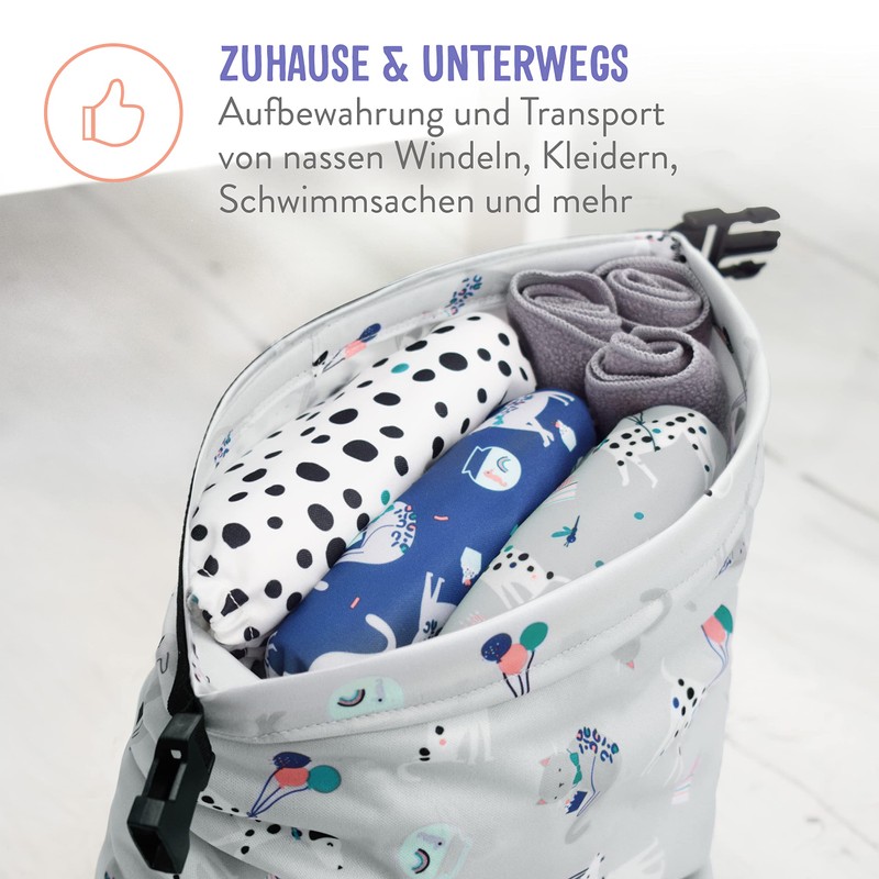 Bambino Mio, Travel Wetbag - Waterproof Reusable Diaper Bag for