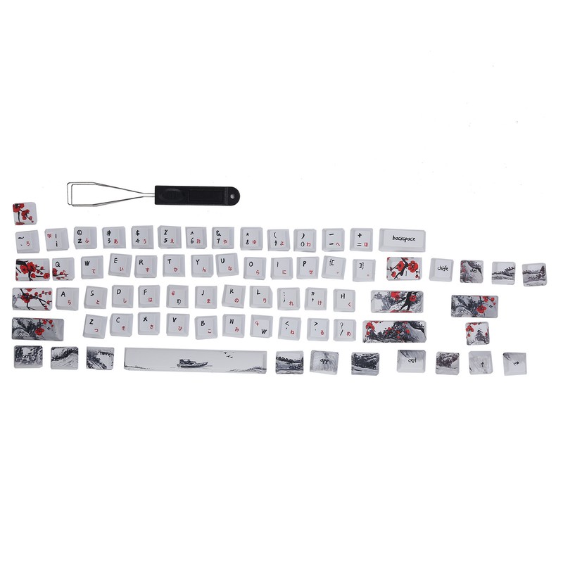 Keycaps PBT 5Sided Sublimation 71 Keys Keyboard Caps for Mechanical