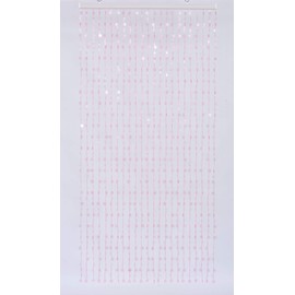 FlavorThings Pink Iridescent Faux Crystal Acrylic Bubble Beaded Curtains for Doorway Room Divider Closet Party Wedding Kids Bedroom Party Backdrop Decoration 3FTx6FT