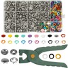 rietegio Snap Button Fastener Kit 250 Sets Poppers Fasteners with
