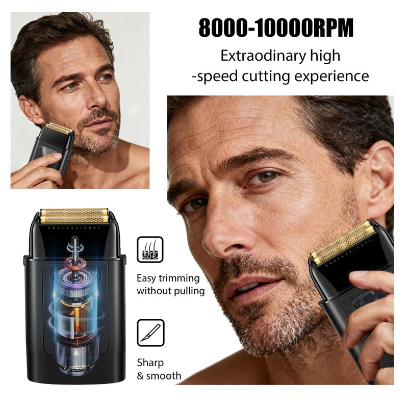 334 Foil Shaver for Bald Head with 10000 RPM Charging