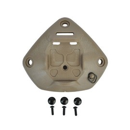 DLP Tactical Universal NVG Mount Shroud – Fits 1-Hole & 3-Hole Helmets – ACH MICH OPS-Core Fast Crye AirFrame – Wilcox Norotos Compatible – for Night Vision Headlamps Cameras (Tan)