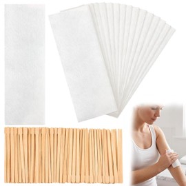 500-Piece Waxing Strips and Wax Stick Set - Non-Woven Wax Paper and Hair Removal Paper Wax Strips for Face, Body, Legs and Eyebrows