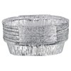 Aluminium Foil Oval Baking Tray with Paper Lid [200Pcs] Silver