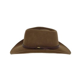 Outback Trading Company Men's 1153 Forbes Water-Repellent UV-Protective Australian Wool Western Cowboy Hat, Brown, Medium