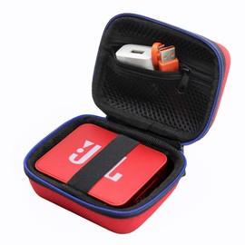 Hart Reise Tasche Case für JBL GO/JBL GO 2 Ultra Wireless Bluetooth Lautsprecher von GUBEE (Rot)
