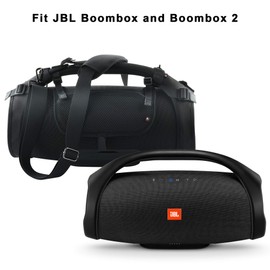 Travel Carrying Strap Compatible with JBL Boombox 2-Waterproof Portable Speaker, TXEsign Shoulder Strap with Two Side Covers Travel Carrying Case Compatible with JBL Boombox (Black without Pouch)