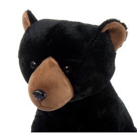 The Petting Zoo Black Bear Stuffed Animal, Gifts for Kids, Wild Onez Zoo Animals, Jumbo Black Bear Plush Toy 20 inches