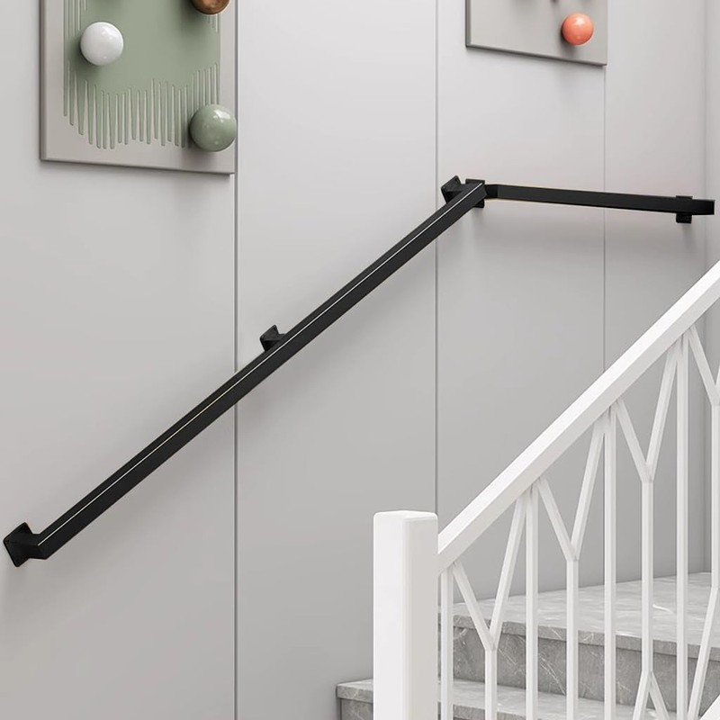 7ft Staircase Handrail for Indoor Stairs, Modern Hand Railings Grab
