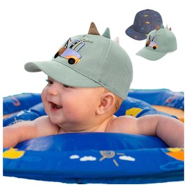 Sun Hat for Baby Boy and Baby Girl,Boys Girls Caps, Baby Baseball Caps Cotton Infant Toddler Kids Hat (12-24 Months, 2pcs Denim & Lake- Blue)