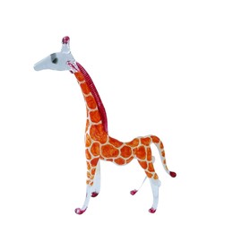 1shopforyou 1 Giraffe Hand Blown Clear Glass Art Hen Figurine Animals Collection Glass Blown Décor Painted Glass Animal
