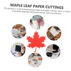 NUOBESTY 20pcs Fall Maple Leaf Paper Cuts Paper Cutouts Red