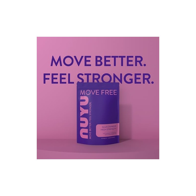 NUYU Glucosamine - High Strength 1,500mg Tablets. Daily Supplement for