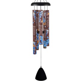 Carson 40" 'Memories of You' Butterfly Wind Chime - Bereavement Chime - Floral Windchime for Outdoor Decor - Garden Patio Porch