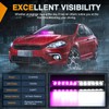 Nilight 12LED Traffic Advisor Strobe Light Bar Purple White Emergency