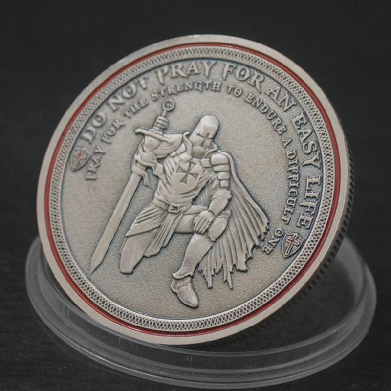 Knight Templar Prayer Coin Armor of God Challenge Coin Religious