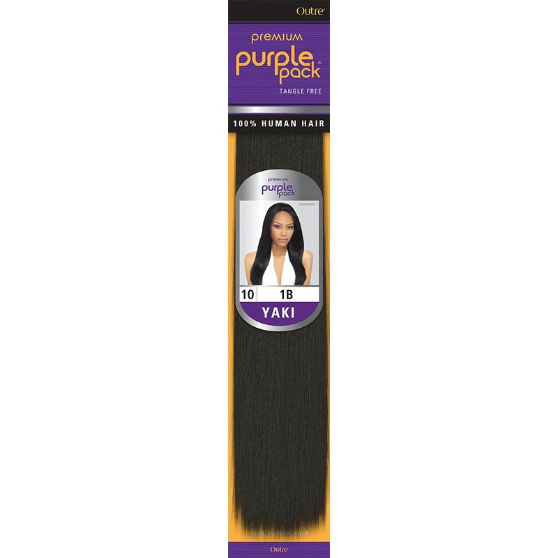 Outre 100% Human Hair Purple Pack Yaki 10" (1 Pack,