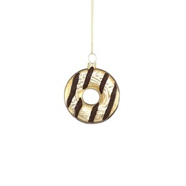 Cody Foster Fudge Striped Cookie Ornament 3.5" Glass GO-9835
