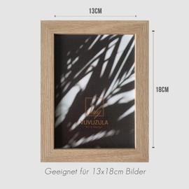 VUVUZULA Picture Frame 13 x 18 cm Wooden Photo Frame 5 x 7 Inch Wooden Frame MDF Frame 13 x 18 cm Natural Set of 3