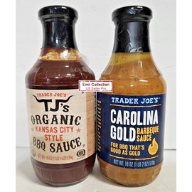 Trader Joe's Organic Kansas City Style & Carolina Gold BBQ Sauce (2 Bottles)