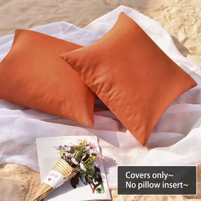 PiccoCasa Waterproof Pillow Case Cushion Cover for Sofa Backrest Soft