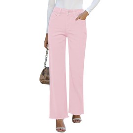 GRAPENT Jeans for Women High Waist Stretchy Womens High Waisted Jeans Straight Leg Jeans for Women Jeans for Women Stretch Cowgirl Jeans for Women Candy Pink Size Medium US Size 8 to Size 10