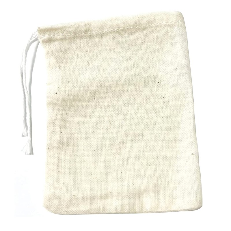 Haobase 20 Pcs Cotton Muslin Bags Drawstring Bags for Tea,