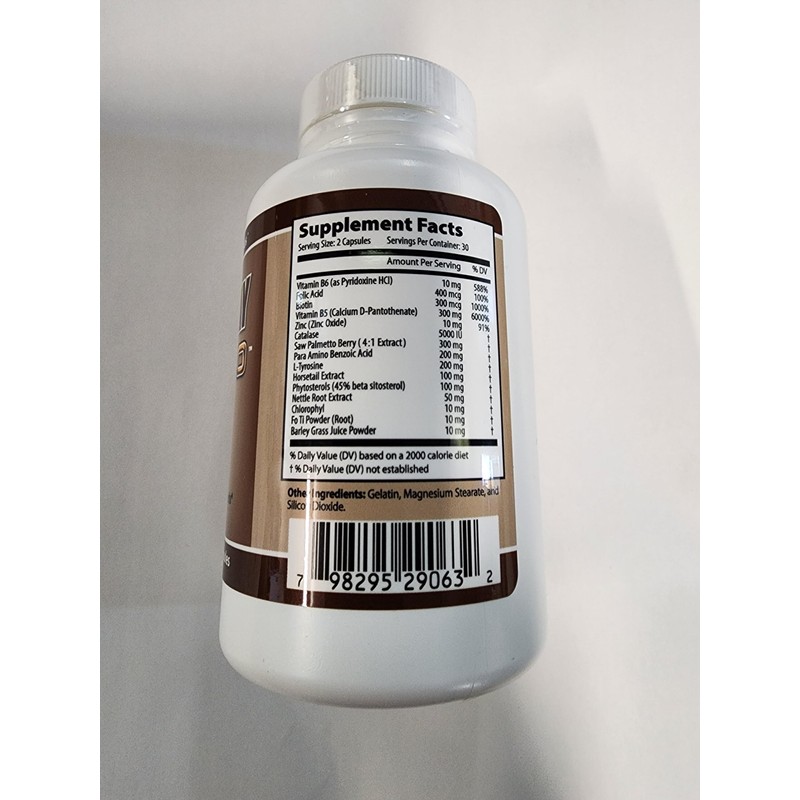 Anti-Gray Hair 7050 Helps Restore Natural Hair Color 60 Capsules