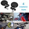 Dreamizer Motorcycle 7/8" Bar End Side Mirrors For Ducati Monster