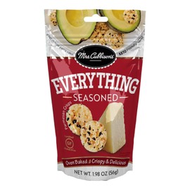 Mrs. Cubbison's Cheese Crisps - 100% Real Cheese, Keto Friendly, Great for Snacking and Salad Topper - Everything Seasoned Flavor (1.98 Ounce (Pack of 2))