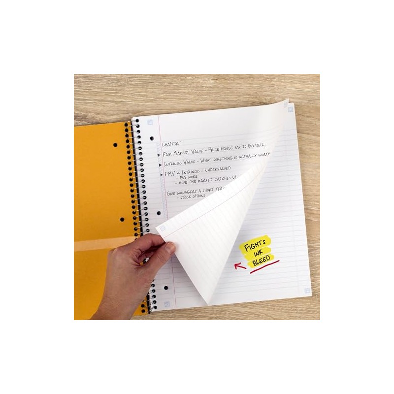 Five Star Cuaderno Espiral 1 Tema Reglas Universitarias Paquete de