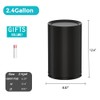 YOJIA 2.3/9L Gallon Metal Trash Can with Lid,Black,Light Luxury,Elegant Garbage