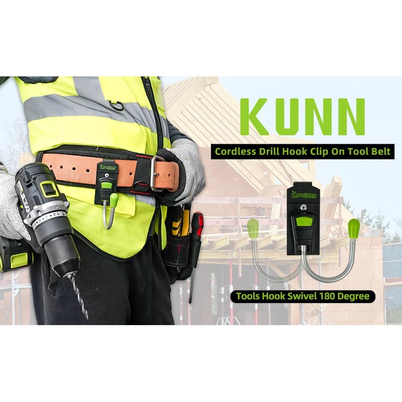 KUNN Power Tool Holster Cordless Drill Holster/Single Hook with Metal