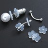 Silicone Earring Backs Stopper for Piercings, Clear Plum Blossom Support