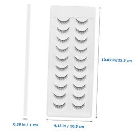 TOVINANNA 10pairs Natural Look Fake Eyelashes for Women Easy to Use Soft Strip Lashes Lightweight Cross-sectional Design for Daily Wear and Special Occasions