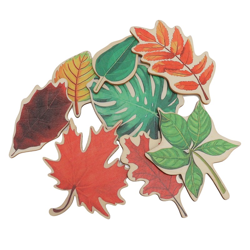 Wooden Leaf Shaped Puzzle Children Party Funny Jigsaw Puzzles Educational