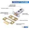 XFORT Tubular Latch, Polished Brass, Tubular Door Latch for Internal