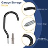 sourcing map 6pcs Bike Hooks 6" Capacity 80LB Screw in