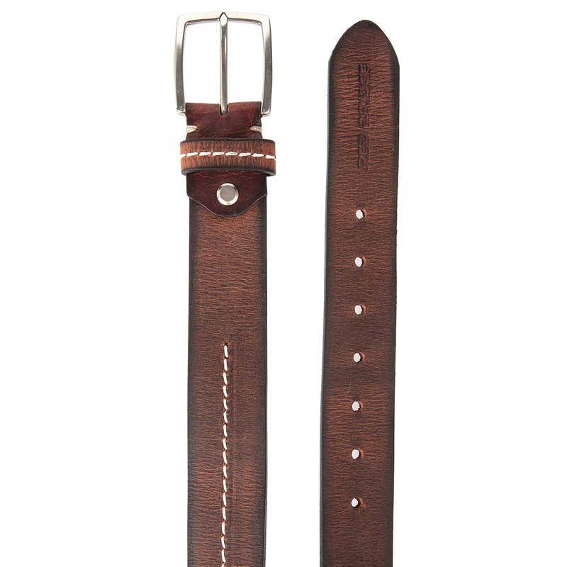 Men's Genuine Leather Belt Used Look Vintage, brown