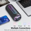 Portable Bluetooth Speaker with Lights, Bluetooth 5.4 Speaker, Powerful Crystal